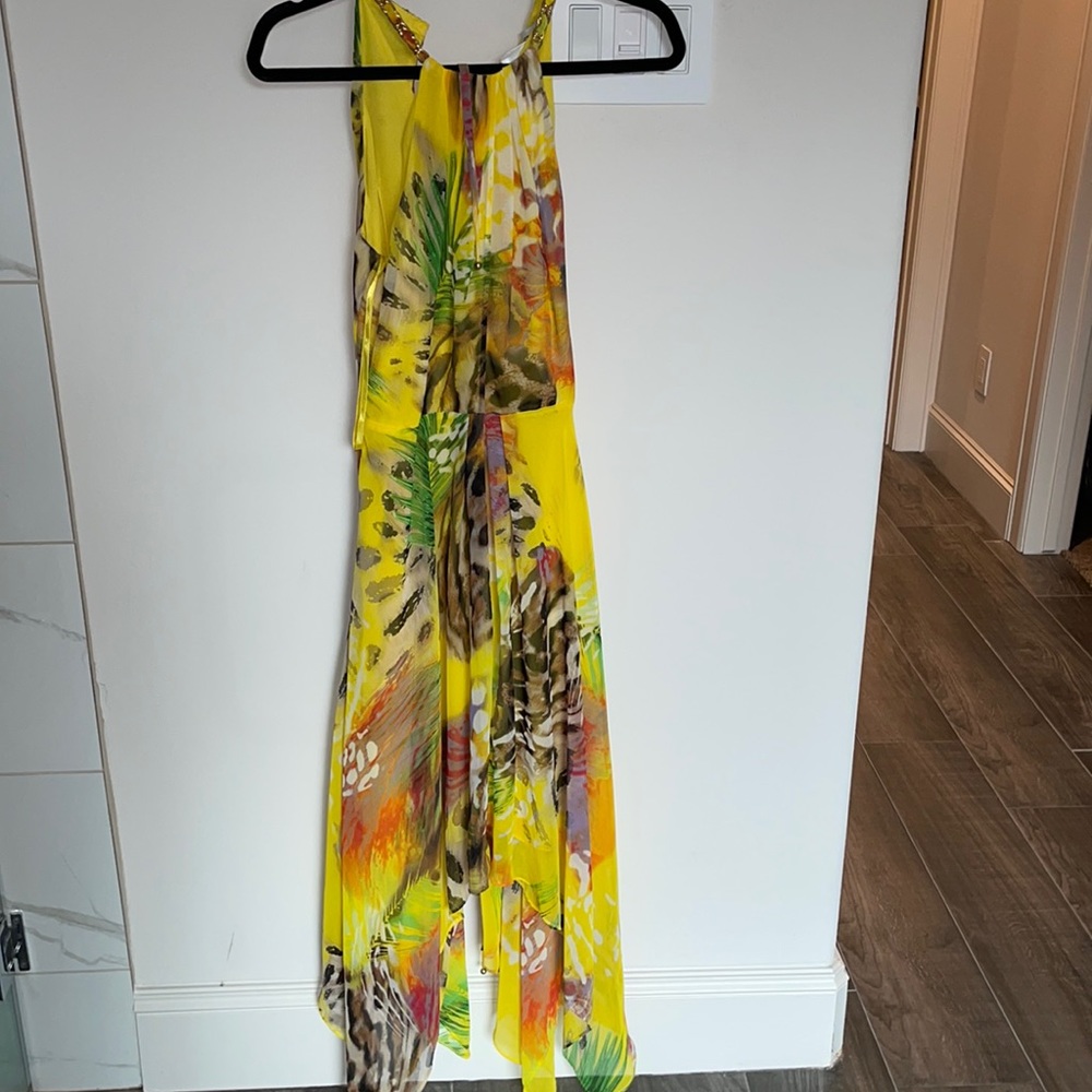 High low dress tropical and animal print